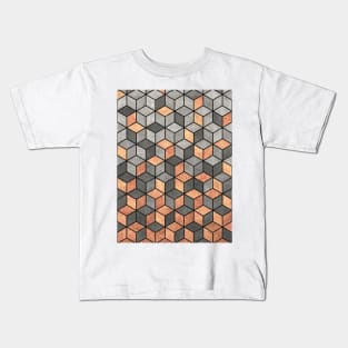 Concrete and Copper Cubes Kids T-Shirt